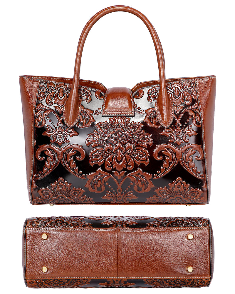 Floral Top Handle Handbags