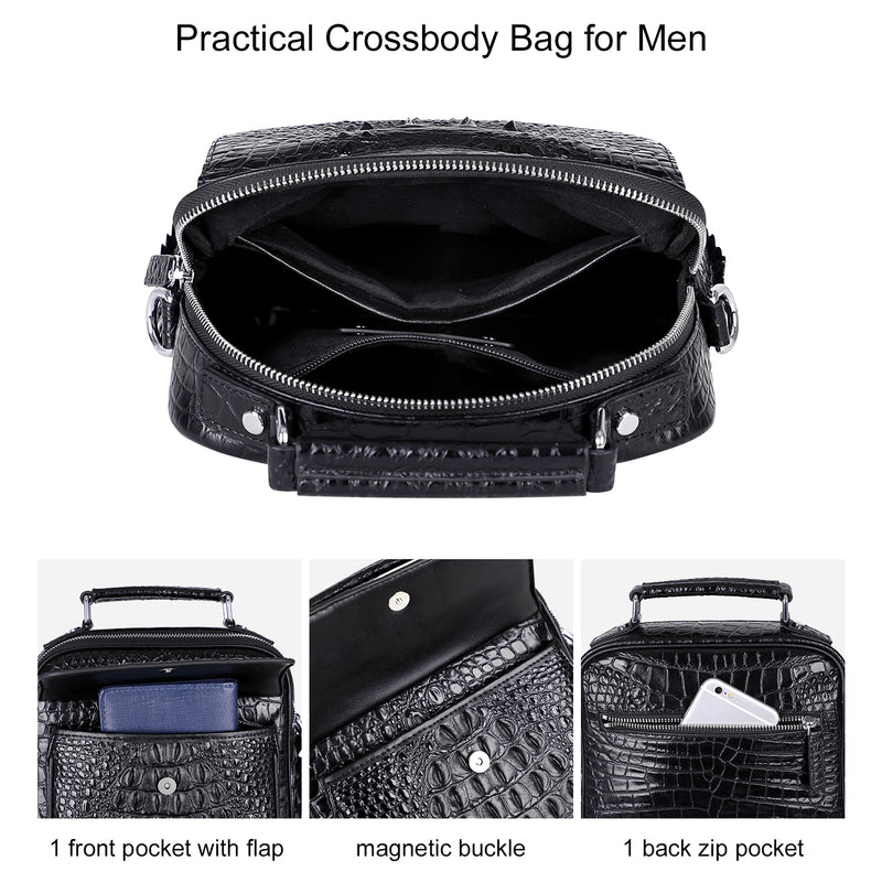 Crocodile Crossbody Bag for Men