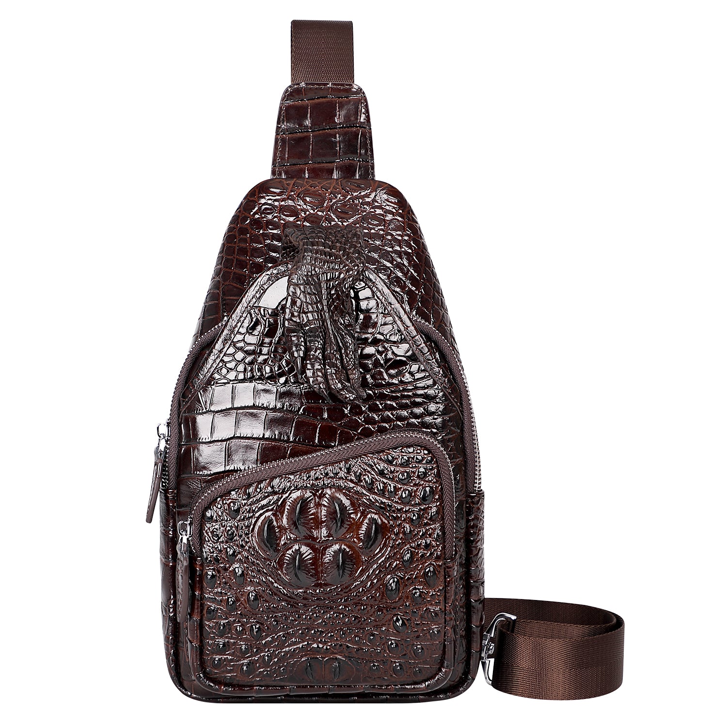 Crocodile sling bag best sale