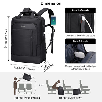 backpack tail bag fit laptop Laptop Backpack for Women with Multi Pockets PE042 – PIJUSHI