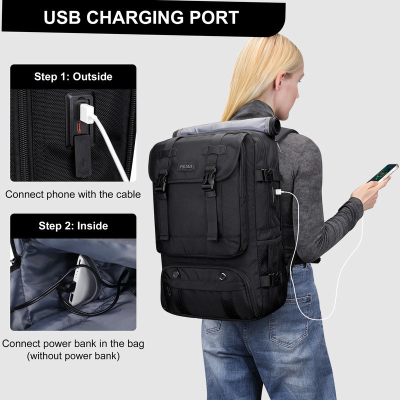 PIJUSHI Travel Backpack for Women Carry on Luggage Backpack Flight Approved Convertible Duffle Bag Fit 16 Inch Laptop