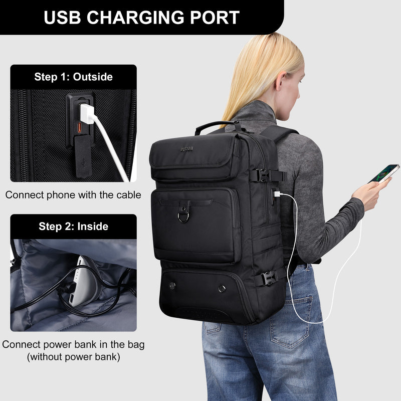 PIJUSHI Carry on Travel Backpack for Women Convertible Duffel Bag Backpack Large Luggage Rucksack Fit 16 Inch Laptop