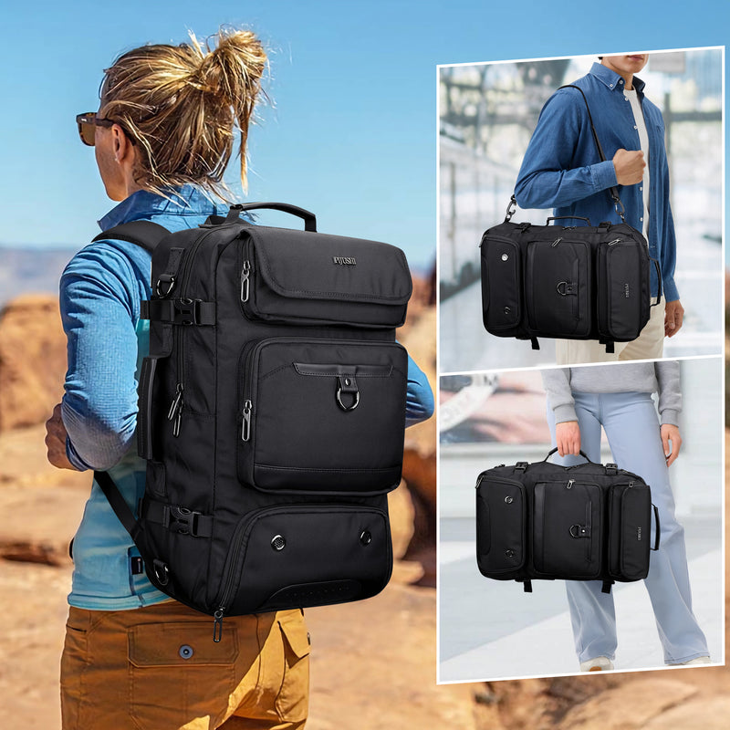 PIJUSHI Carry on Travel Backpack for Women Convertible Duffel Bag Backpack Large Luggage Rucksack Fit 16 Inch Laptop