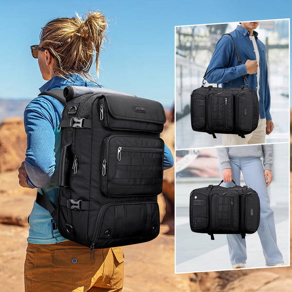 PIJUSHI Travel Backpack for Women Men Carry on Duffle Bag Backpack For Airplanes Luggage Rucksack with Shoe Compartment