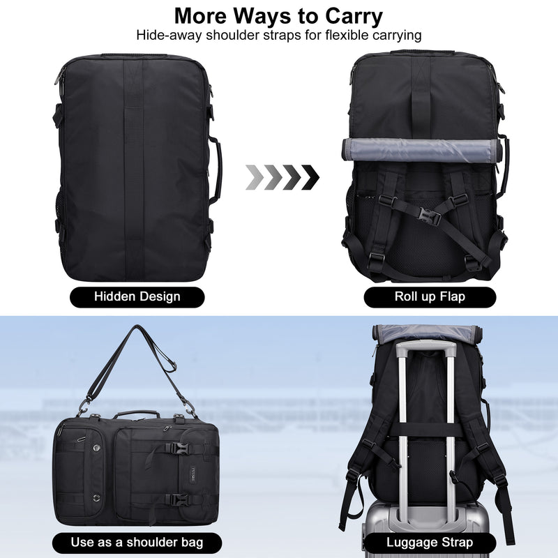 PIJUSHI Travel Backpack for Women Carry on Luggage Backpack Flight Approved Convertible Duffle Bag Fit 16 Inch Laptop