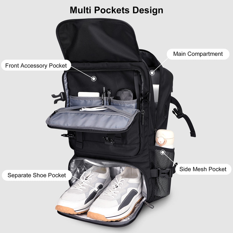 PIJUSHI Travel Backpack for Women Carry on Luggage Backpack Flight Approved Convertible Duffle Bag Fit 16 Inch Laptop