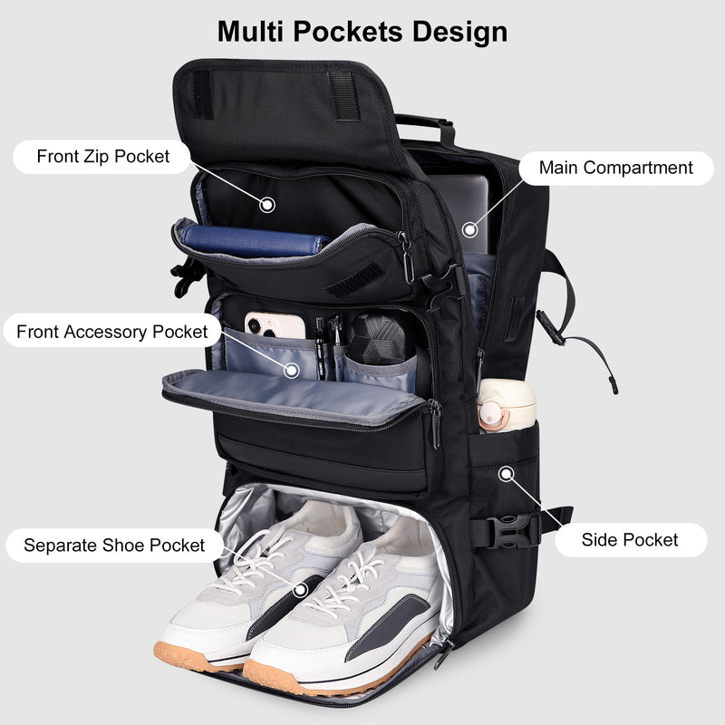 PIJUSHI Carry on Travel Backpack for Women Convertible Duffel Bag Backpack Large Luggage Rucksack Fit 16 Inch Laptop