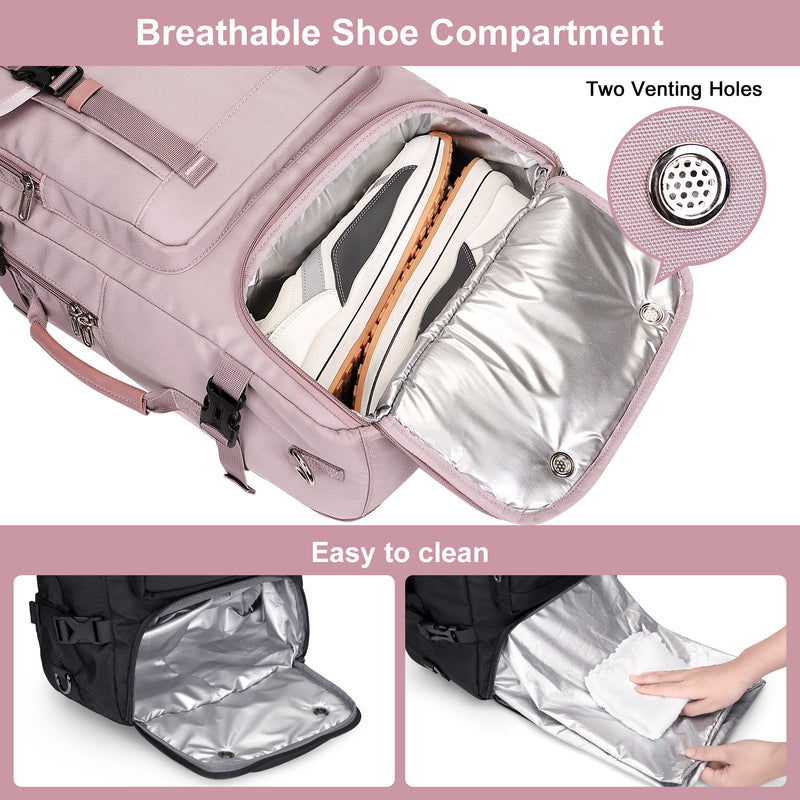 PIJUSHI Travel Backpack for Women Carry on Luggage Backpack Flight Approved Convertible Duffle Bag Fit 16 Inch Laptop