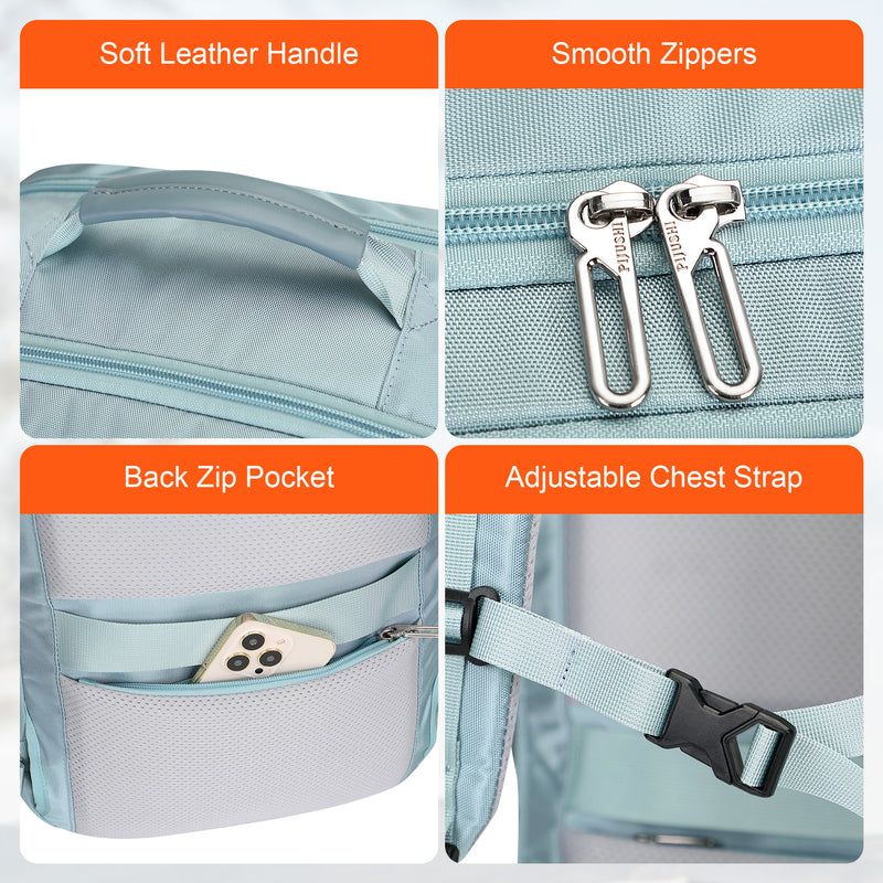 PIJUSHI Carry on Travel Backpack for Women with USB Port