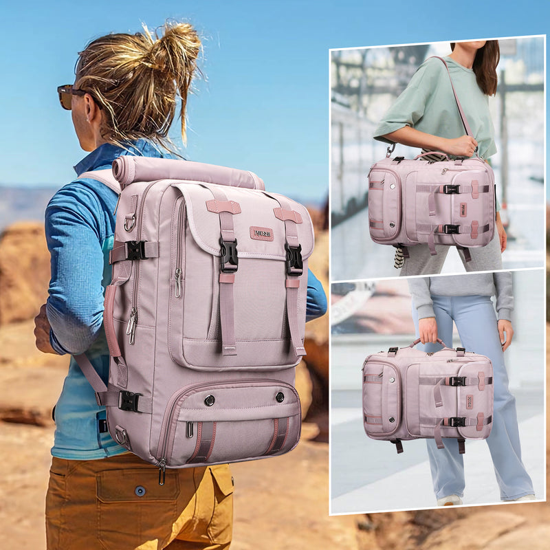 PIJUSHI Travel Backpack for Women Carry on Luggage Backpack Flight Approved Convertible Duffle Bag Fit 16 Inch Laptop