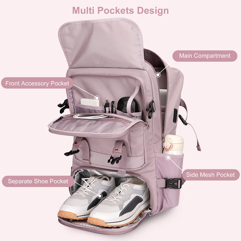 PIJUSHI Travel Backpack for Women Carry on Luggage Backpack Flight Approved Convertible Duffle Bag Fit 16 Inch Laptop