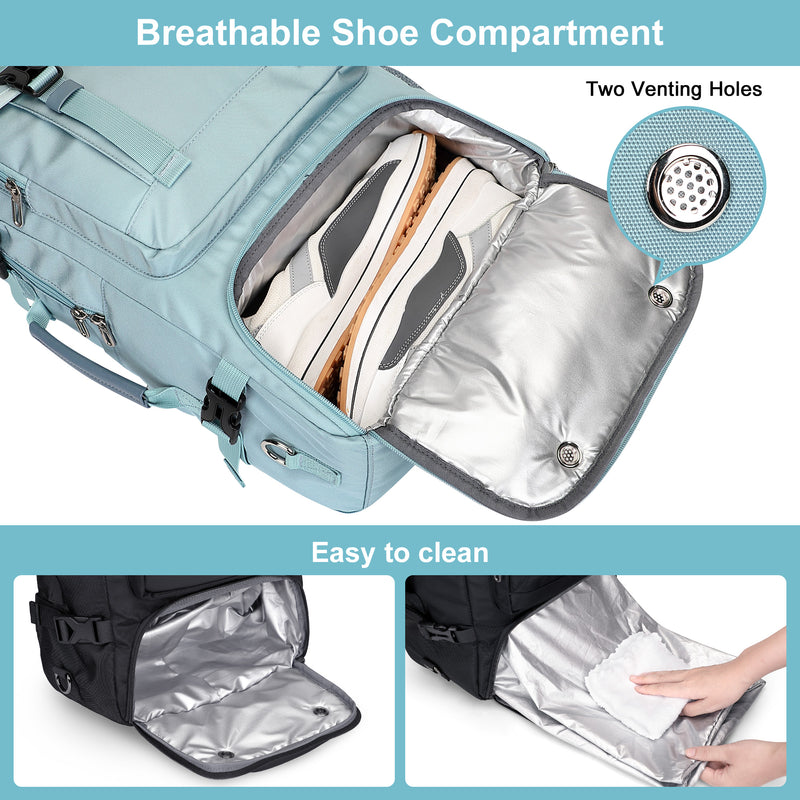 PIJUSHI Travel Backpack for Women Carry on Luggage Backpack Flight Approved Convertible Duffle Bag Fit 16 Inch Laptop