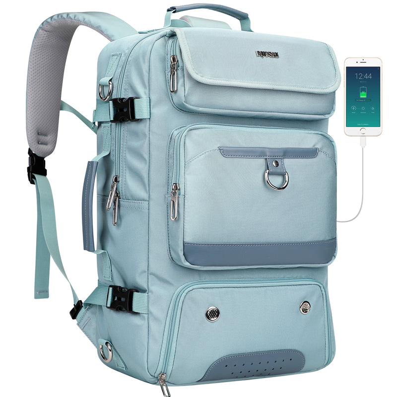 PIJUSHI Carry on Travel Backpack for Women Convertible Duffel Bag Backpack Large Luggage Rucksack Fit 16 Inch Laptop