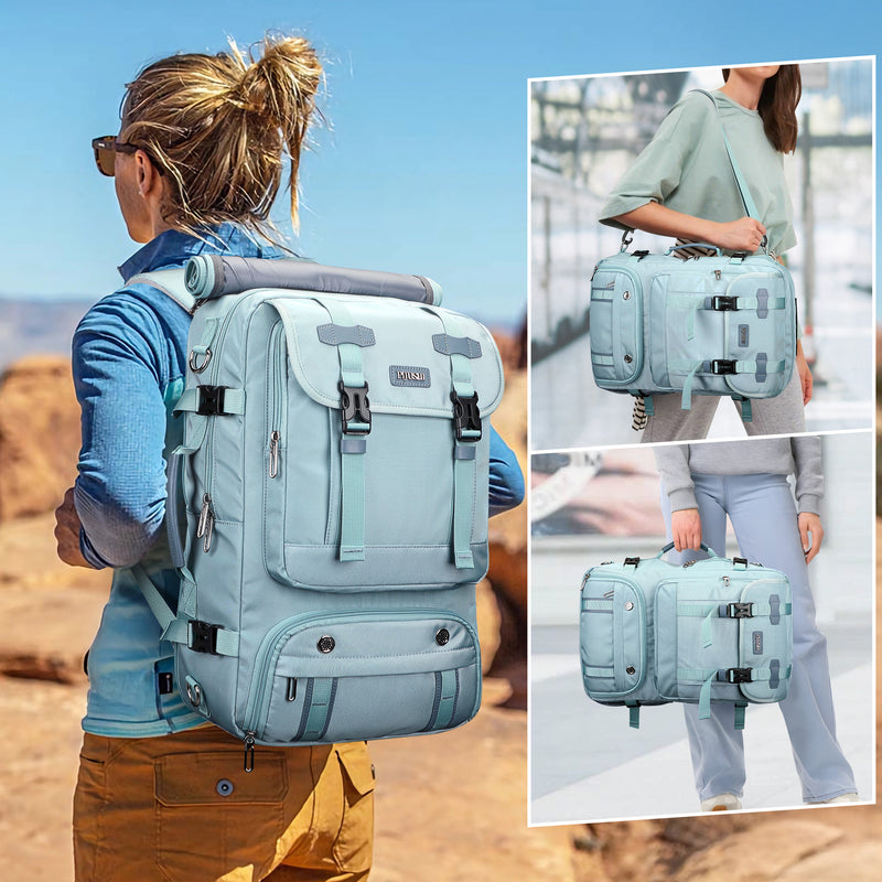 PIJUSHI Travel Backpack for Women Carry on Luggage Backpack Flight Approved Convertible Duffle Bag Fit 16 Inch Laptop