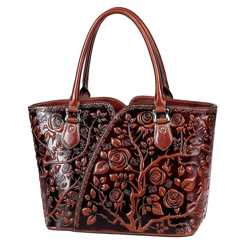 PIJUSHI Designer Handbags For Women Floral Purses Top Handle Handbags ...