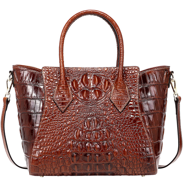 Bespoke Ladies Handbag in Natural Himalayan Crocodile – Solitaire Official