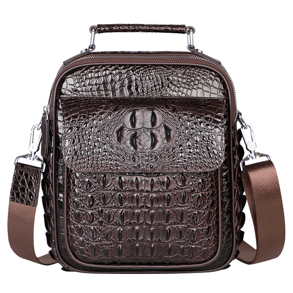 Crocodile leather crossbody bag store