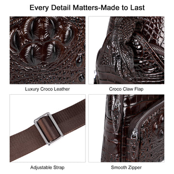Genuine Crocodile Leather Bags Shoulder Cross Body Waterfly Sling Back –  Crocodile Viet