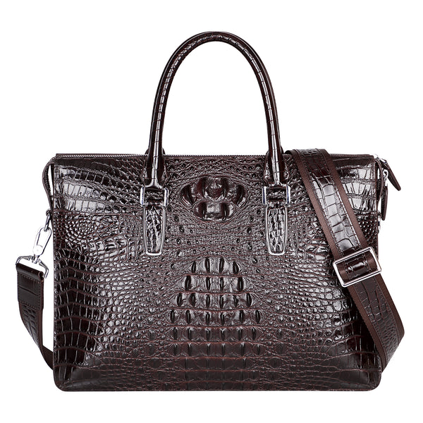 Mens Crocodile Leather Briefcase